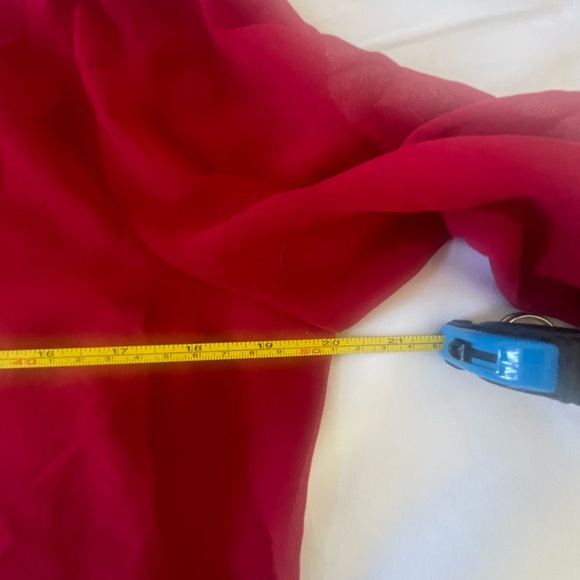 Zara Chiffon red blouse with attached under shell large flowy - Picture 2 of 7